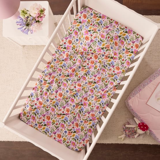 Fleur Harris Garden Of Dreams White Cot Sheet Set