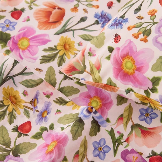 Fleur Harris Garden Of Dreams White Cot Sheet Set