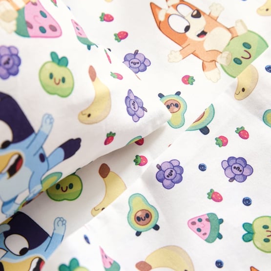 BBC Bluey Fruity Fun Cot Sheet Set