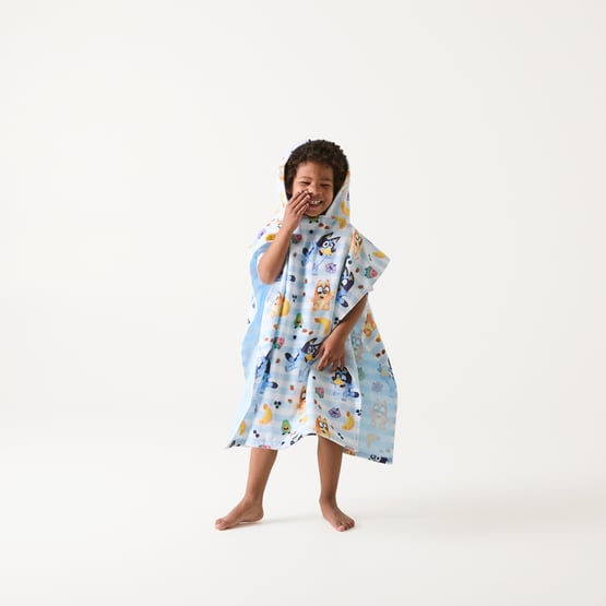 BBC Bluey Play Time Printed Hooded Beach Towel