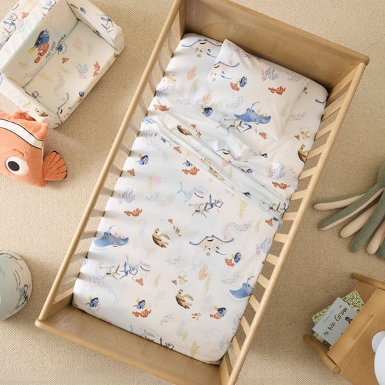 Disney Pixar Finding Nemo Soft Blue Cot Sheet Set