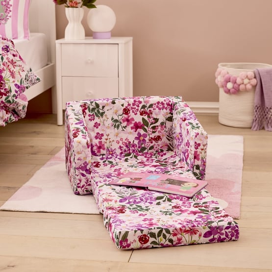 Berry Floral Flip Out Sofa