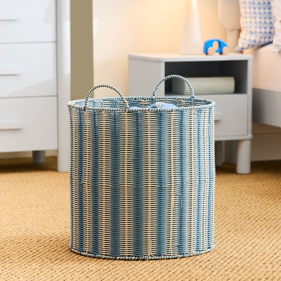 Sammy Blue Stripe Basket