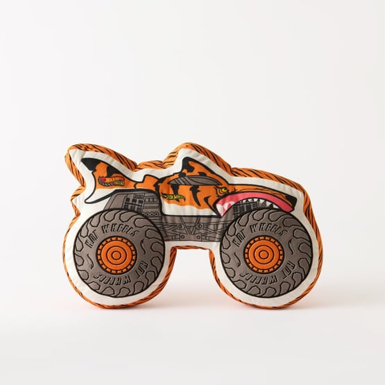 Mattel Hot Wheels Monster Trucks Orange Tiger Shark Cushion
