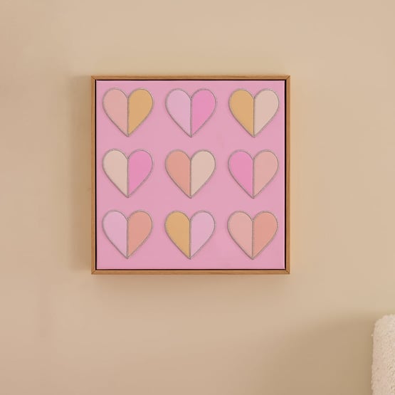 Sparkle Hearts Wall Art