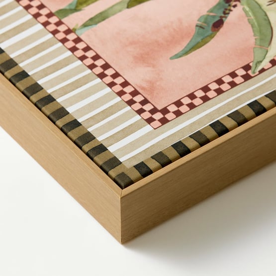 Glow Two Palm Portrait Canvas