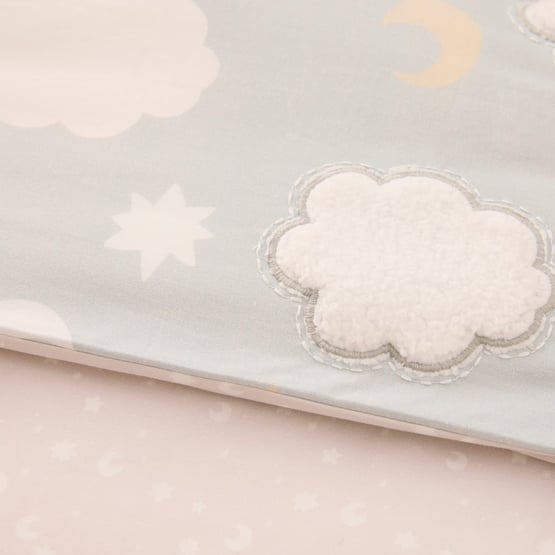 Cloud, Stars, Moon Storm Cot Quilt Cover Set