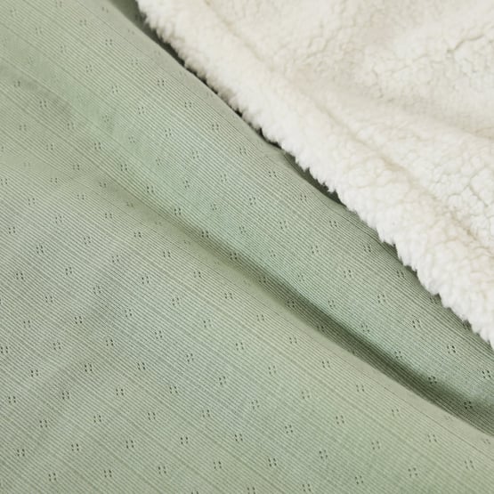 Jersey Pointelle Green Baby Blanket