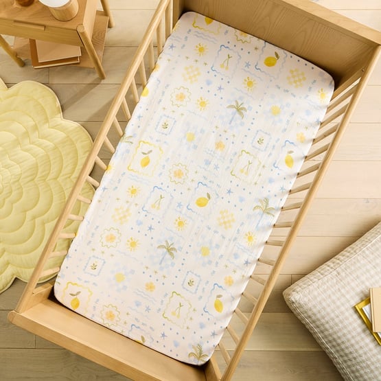 Amalfi White Cotton Muslin Fitted Sheets 2pk