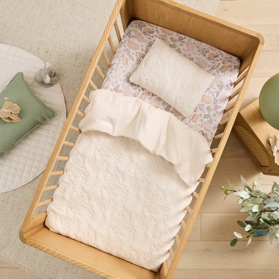 Australian Natives Natural Quilted Quilt Cover Set