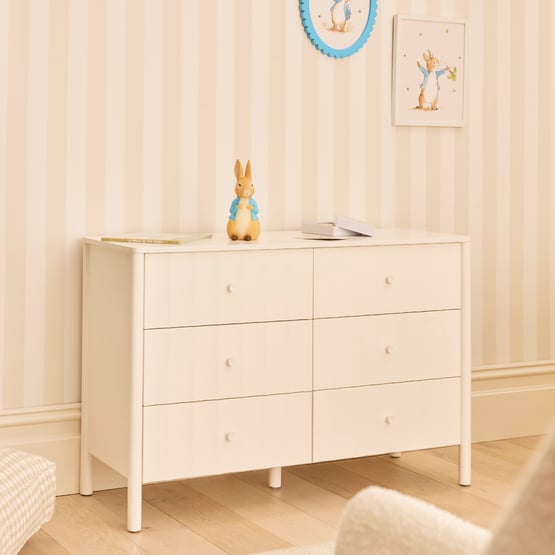Cleo White Timber Chest of Drawers