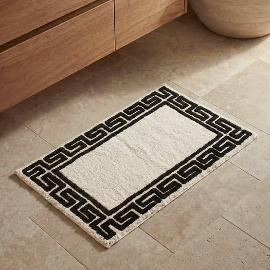 Theodore Natural & Black Bath Mat