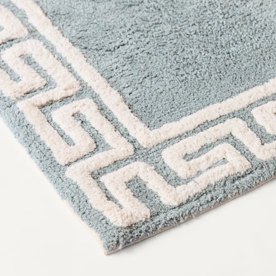 Theodore Blue & Natural Bath Mat Sea