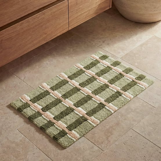 Arlo Elm Green & Dark Olive Bath Mat
