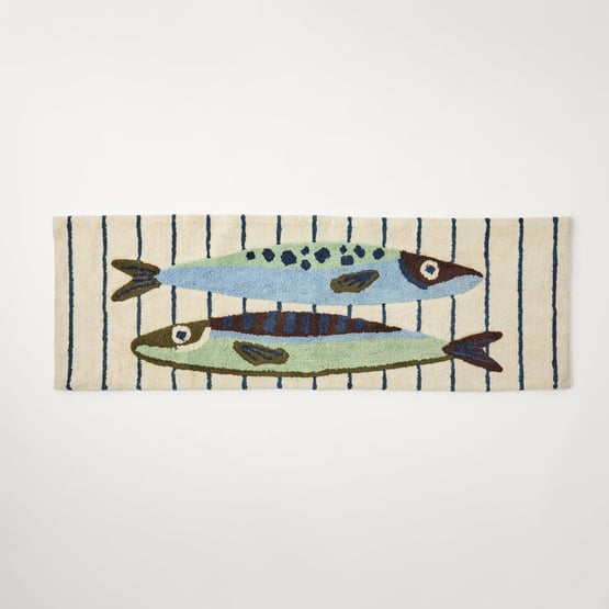 Aquatic Blue Multi Bath Runner