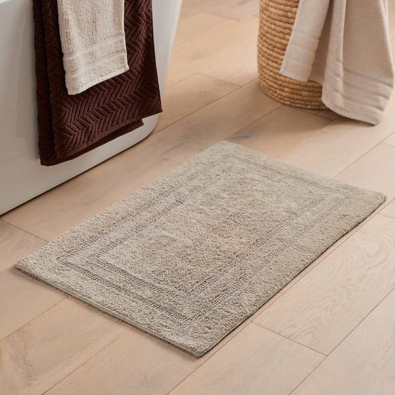Regent Mushroom Reversible Cotton Bath Mat