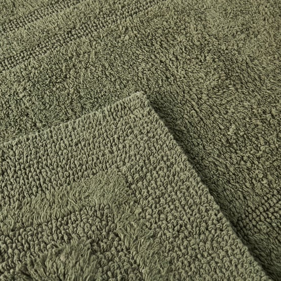 Regent Moss Reversible Cotton Bath Mat