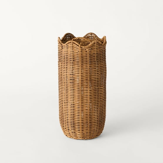 Nisha Natural Rattan Toilet Roll Cannister