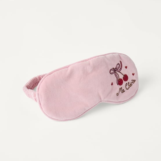 Embroidered Velvet Potpourri Cherry Eye Mask