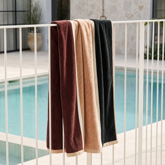Narooma Chocolate & Multi Luxe Velour Beach Towel
