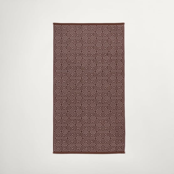 Terry Chocolate Trinity Textured Beach Towel