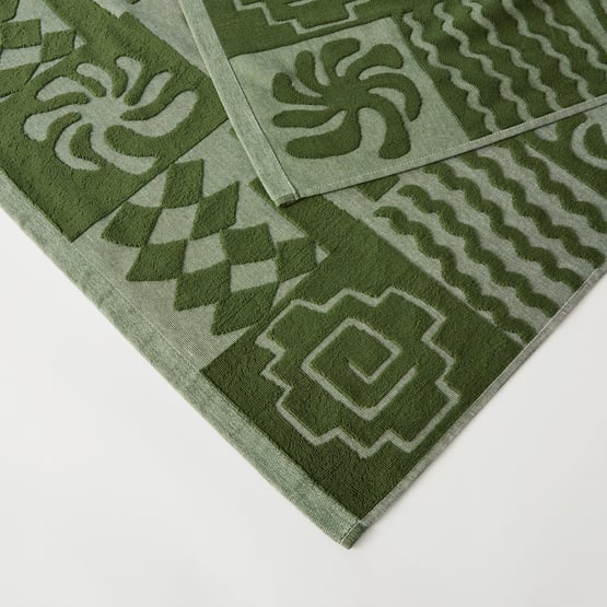 Kiama Chive Terry Textured Beach Towel