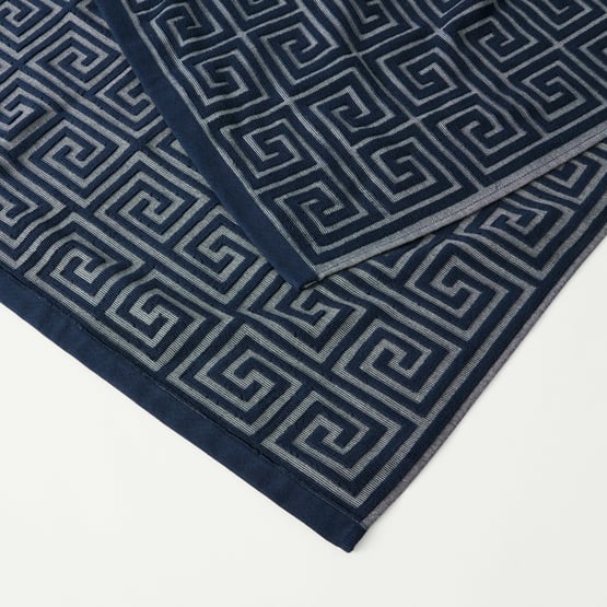 Trinity Navy Terry Textured Beach Towel