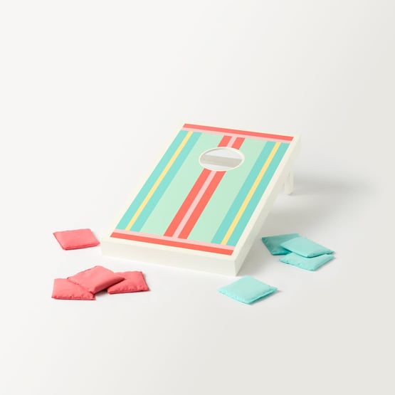 Summer Games Aqua & Pink Cornhole