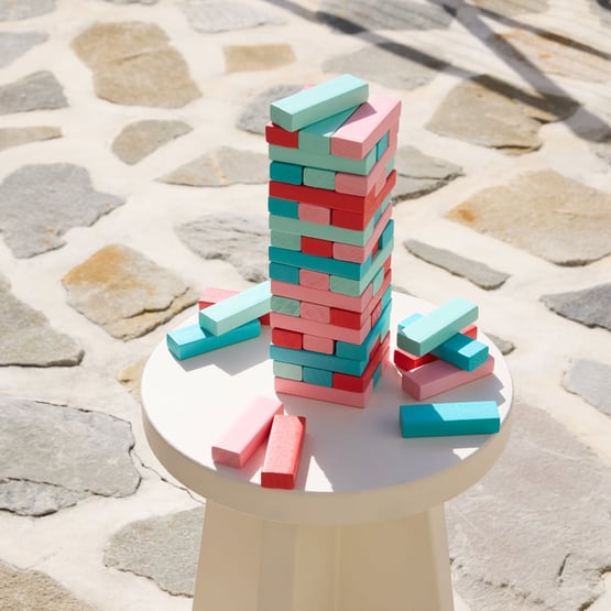 Summer Games Aqua & Pink Tumbling Tower