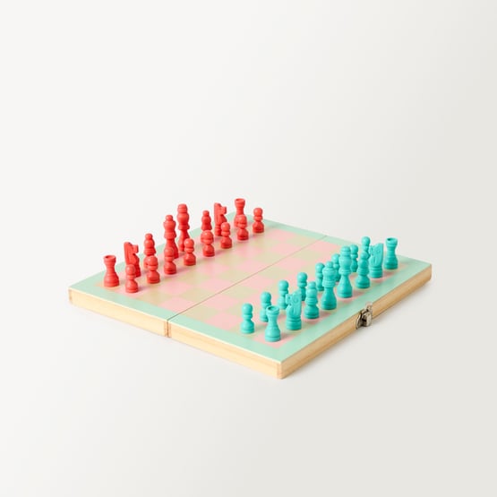 Summer Games Aqua & Pink 3 in 1 Board Games