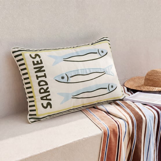 Outdoor Sardines Green Cushion