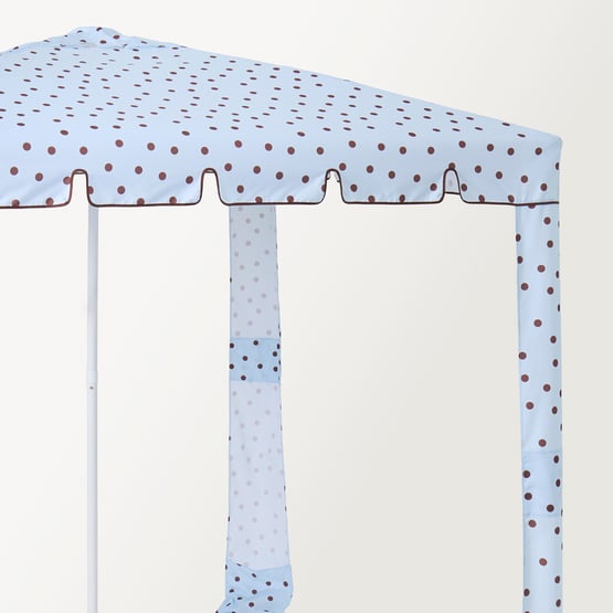 Polkadot Blue & Chocolate Beach Cabana