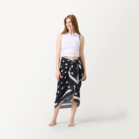 Black & Beach Polkadot Sarong