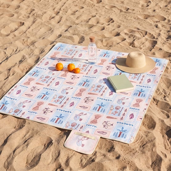 Nerida Blue & Pink Picnic Rug