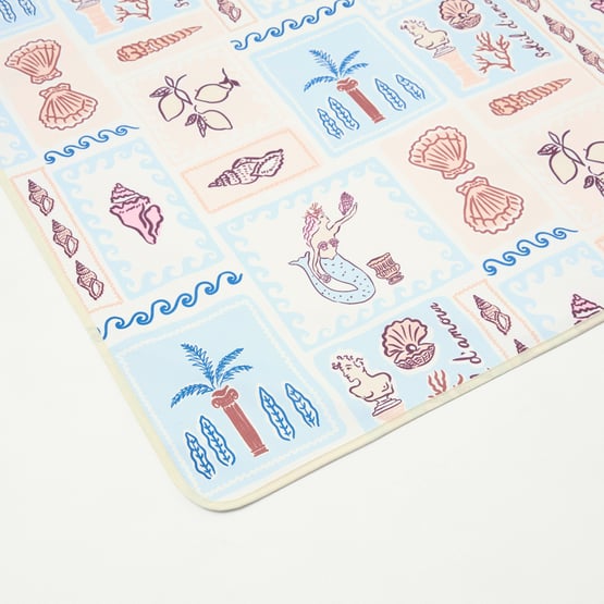 Nerida Blue & Pink Picnic Rug