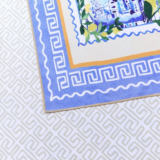 Sandfree Blue Agean Postcard Beach Towel