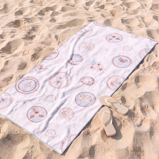 Sandfree Blue & Chocolate Island Drift Beach Towel