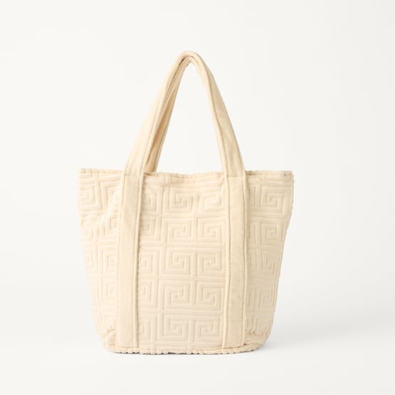 Trinity Egret Terry Textured Beach Tote