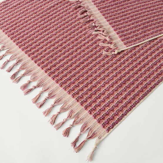 Iluka Pink & Multi European Turkish Cotton Beach Towel