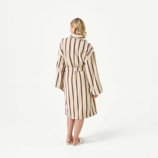 Lincoln European Turkish Cotton Black & Nutmeg Bath Robe