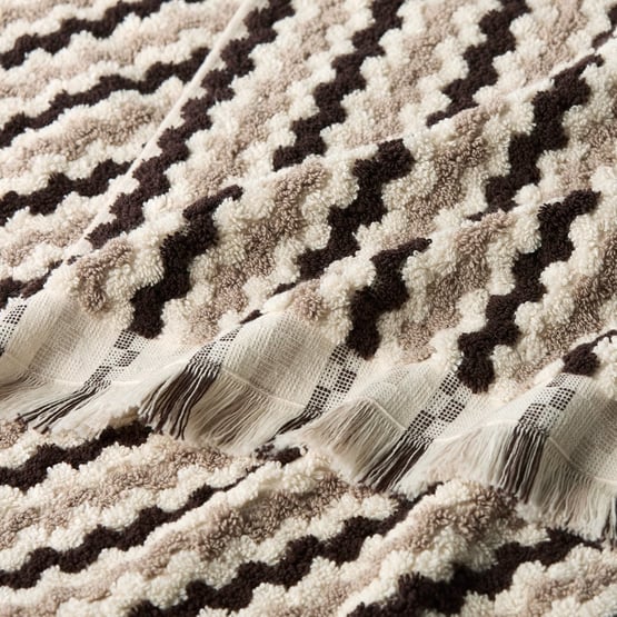 European Luella Turkish Cotton Chocolate & Mushroom Towel