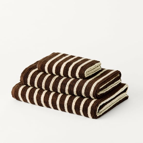 Flinders Beach & Chocolate Stripe Towel Range