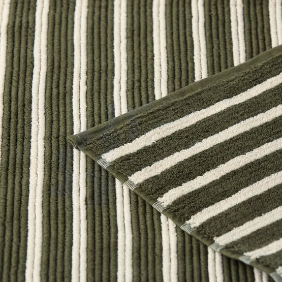 Flinders Beach & Dark Olive Stripe Towel Range