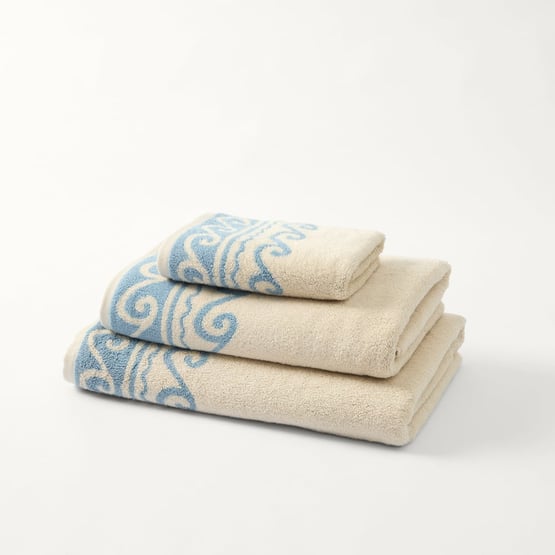 Wave Beach & Chambray Blue Towel Range