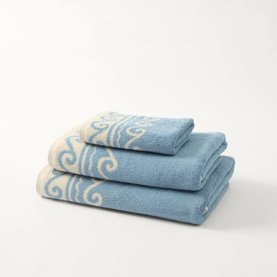 Wave Beach & Chambray Blue Towel Range