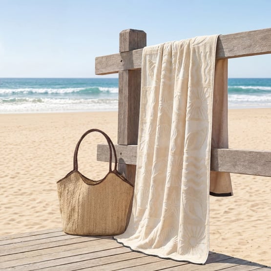 Terry Egret Airlie Textured Beach Towel