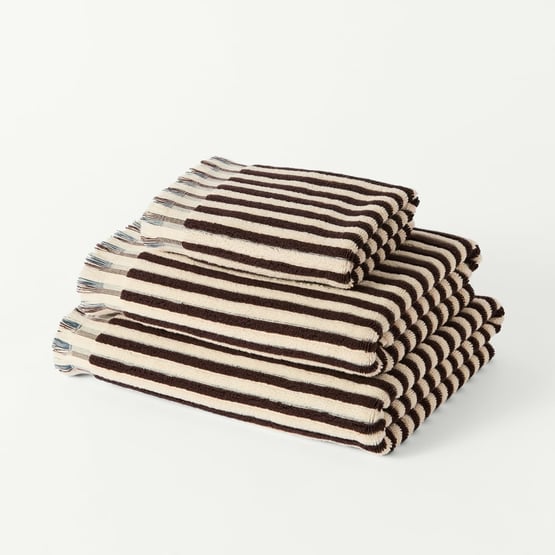 European Sophia Chocolate & Deep Sea Turkish Cotton Towel Range