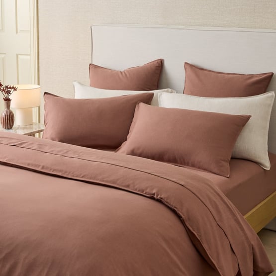 Brushed Cotton Wool Cedar Quilt Cover Set + Separates