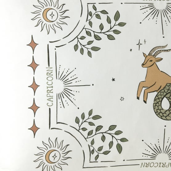 Zodiac Green Capricorn Pillowcase