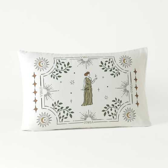 Zodiac Green Virgo Pillowcase